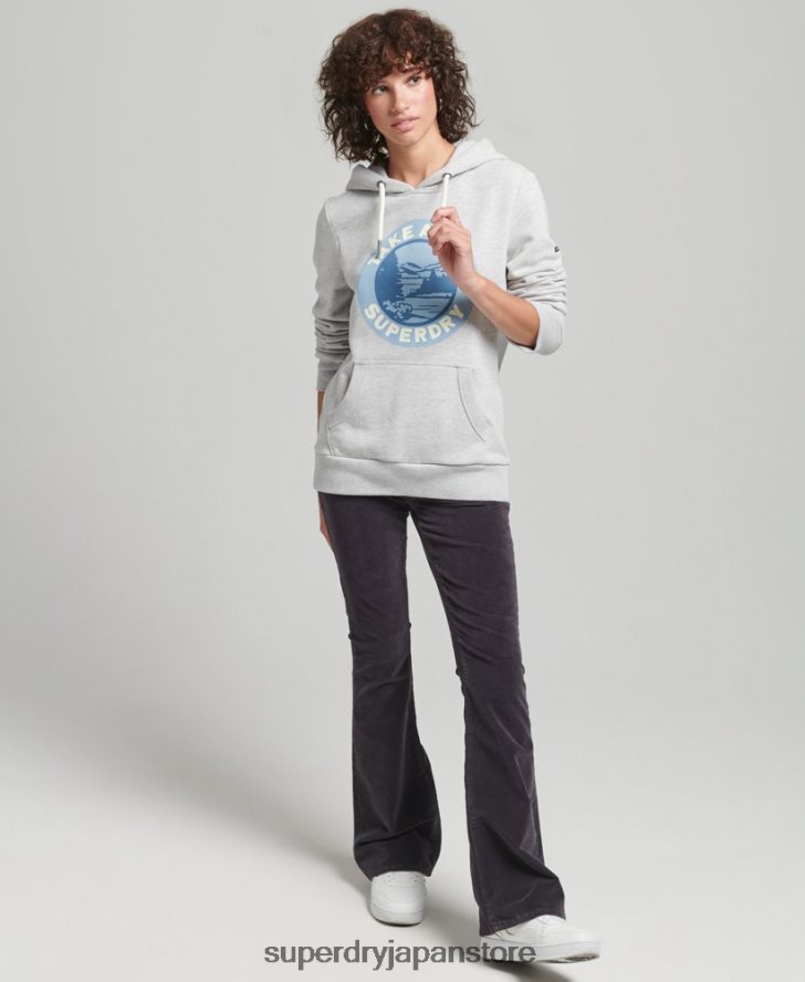 トラベルパーカー 女性 Superdry 衣類 ライトグレー 2J62PZ3291