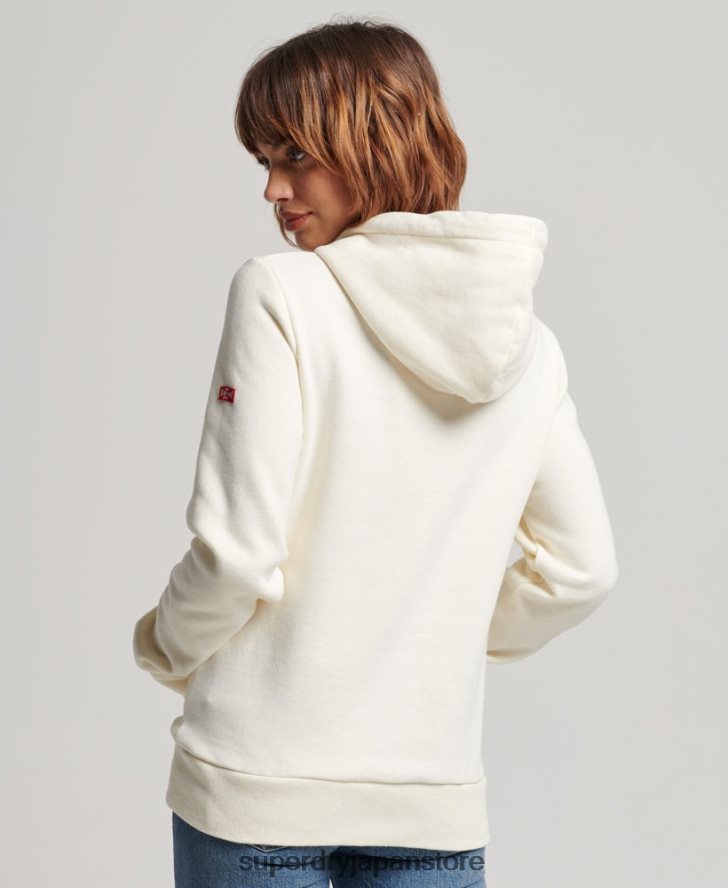 ヴィンテージアスレチックパーカー 女性 Superdry 衣類 白 2J62PZ3294