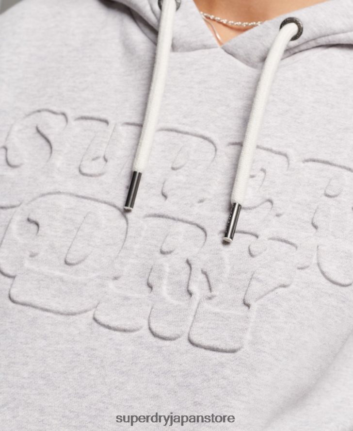 ヴィンテージクーパーエンボスパーカー 女性 Superdry 衣類 ライトグレー 2J62PZ3299