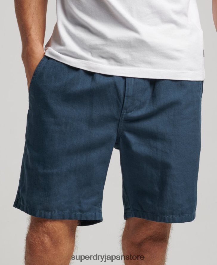 ヴィンテージオーバーダイショートパンツ 男性 Superdry 衣類 青 2J62PZ33