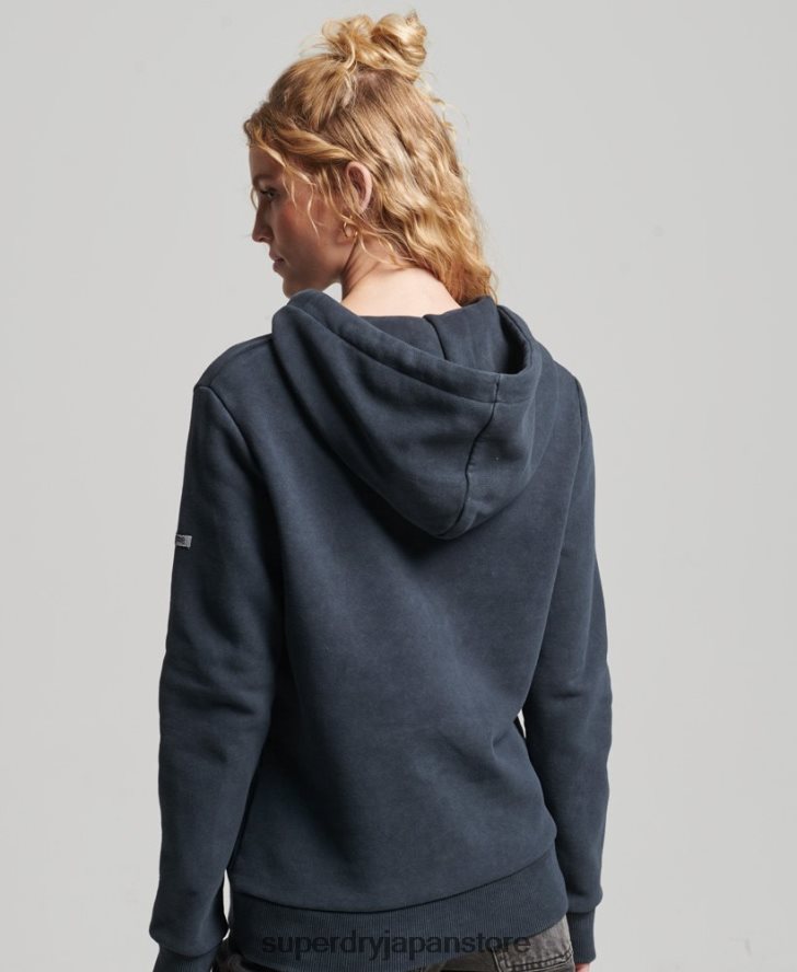 ブランドマークメタルパーカー 女性 Superdry 衣類 黒 2J62PZ3300