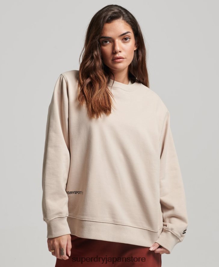 コアクルースウェットシャツ 女性 Superdry 衣類 ベージュ 2J62PZ3309