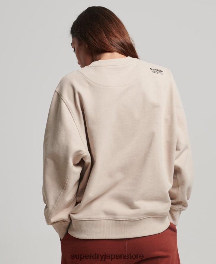 コアクルースウェットシャツ 女性 Superdry 衣類 ベージュ 2J62PZ3309