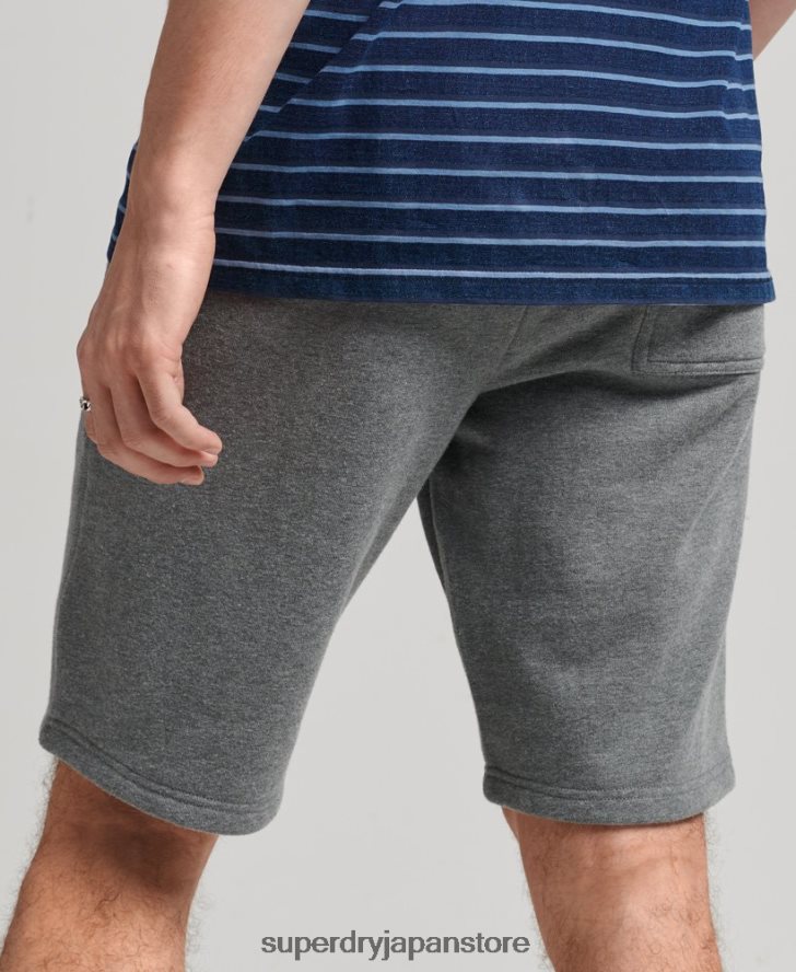 オーガニックコットン ヴィンテージロゴ ジャージー ショーツ 男性 Superdry 衣類 グレー 2J62PZ330
