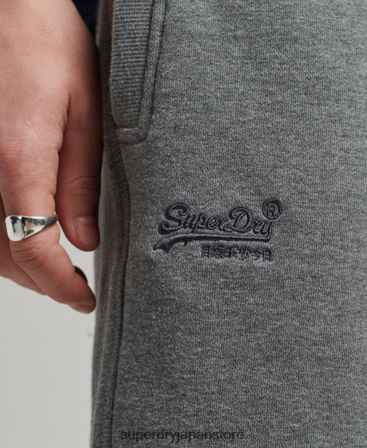 オーガニックコットン ヴィンテージロゴ ジャージー ショーツ 男性 Superdry 衣類 グレー 2J62PZ330