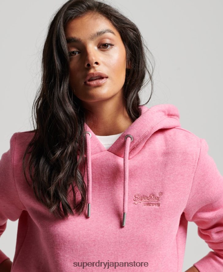 ヴィンテージロゴ刺繍パーカー 女性 Superdry 衣類 ピンク 2J62PZ3312