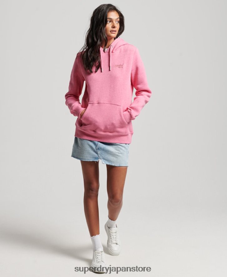 ヴィンテージロゴ刺繍パーカー 女性 Superdry 衣類 ピンク 2J62PZ3312