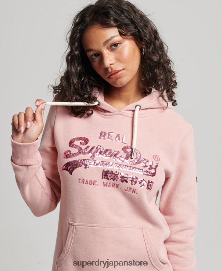 装飾パーカー 女性 Superdry 衣類 ピンク 2J62PZ3314