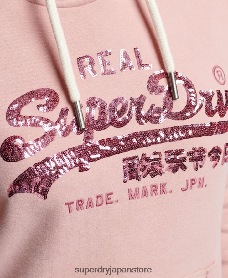 装飾パーカー 女性 Superdry 衣類 ピンク 2J62PZ3314