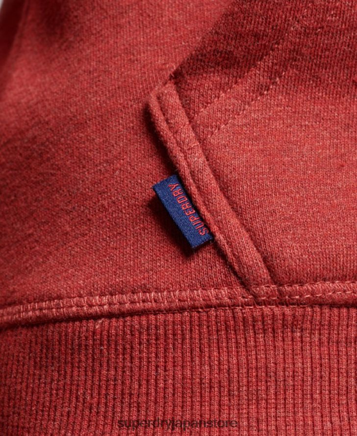 ヴィンテージロゴ刺繍ジップパーカー 女性 Superdry 衣類 赤 2J62PZ3315