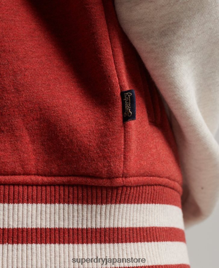 ヴィンテージロゴジャージーボンバージャケット 女性 Superdry 衣類 赤 2J62PZ3317