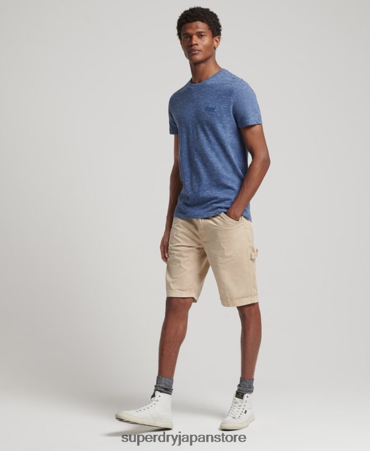 オーガニックコットン ヴィンテージ カーペンター ショーツ 男性 Superdry 衣類 クリーム 2J62PZ331