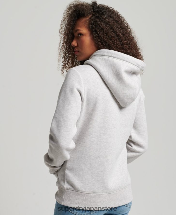 ヴィンテージロゴ刺繍パーカー 女性 Superdry 衣類 ライトグレー 2J62PZ3320