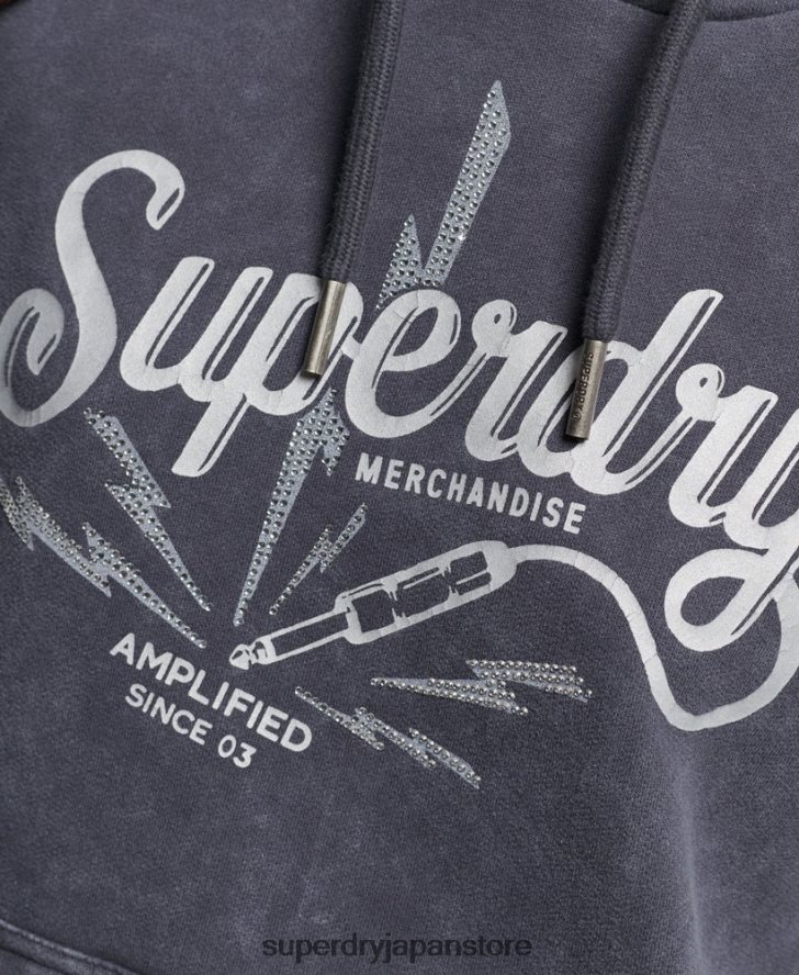 ヴィンテージグッズストアパーカー 女性 Superdry 衣類 濃い灰色 2J62PZ3321