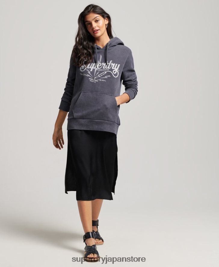 ヴィンテージグッズストアパーカー 女性 Superdry 衣類 濃い灰色 2J62PZ3321