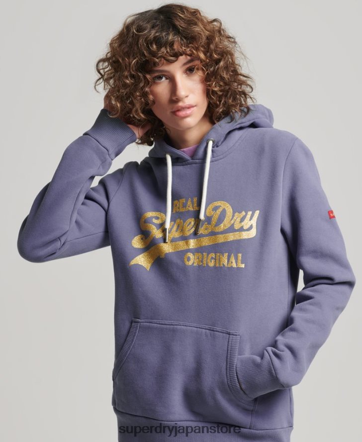 ヴィンテージロゴオリジナルパーカー 女性 Superdry 衣類 紫 2J62PZ3322