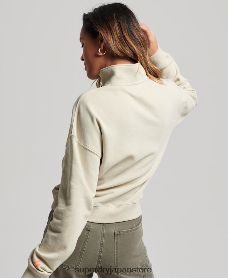 コアスポーツ ハーフジップ トラックトップ 女性 Superdry 衣類 ベージュ 2J62PZ3327
