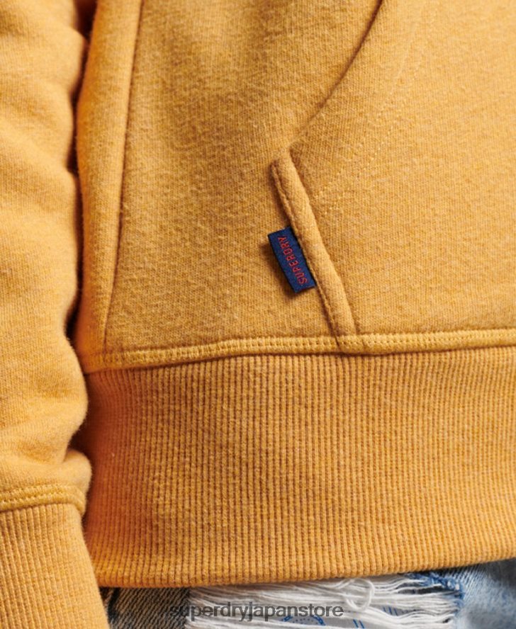 ヴィンテージロゴ刺繍ジップパーカー 女性 Superdry 衣類 黄色 2J62PZ3331