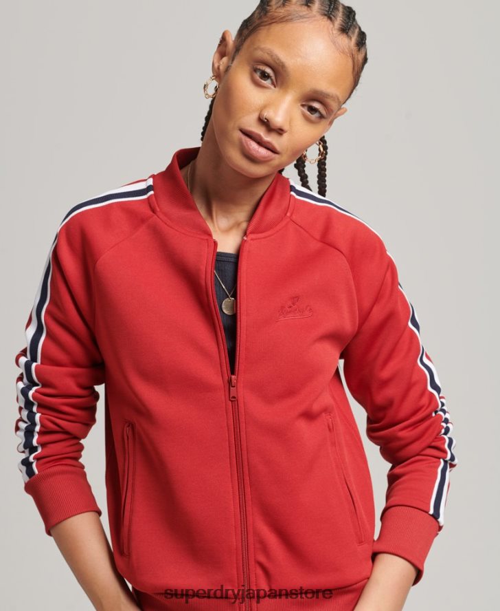 トリコットトラックトップ 女性 Superdry 衣類 赤 2J62PZ3333