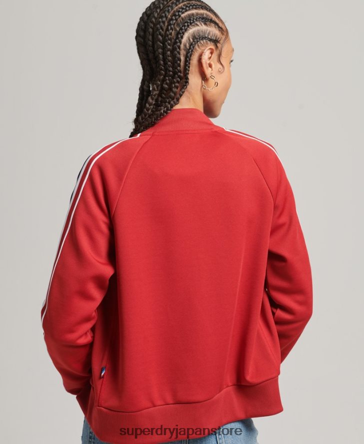トリコットトラックトップ 女性 Superdry 衣類 赤 2J62PZ3333