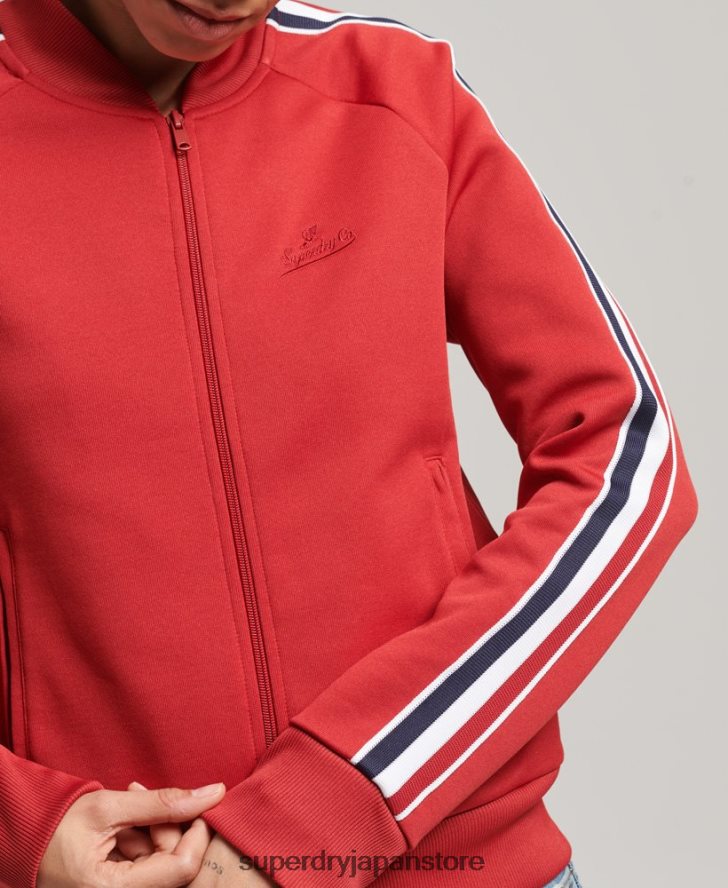 トリコットトラックトップ 女性 Superdry 衣類 赤 2J62PZ3333