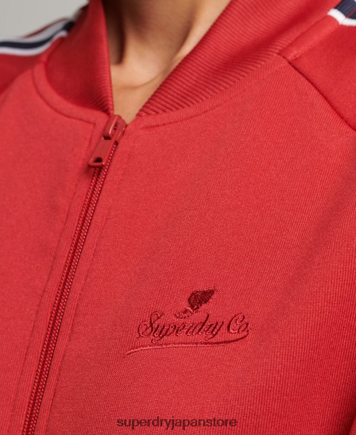 トリコットトラックトップ 女性 Superdry 衣類 赤 2J62PZ3333