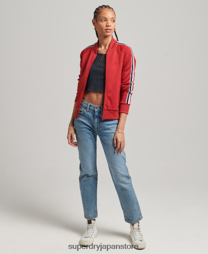 トリコットトラックトップ 女性 Superdry 衣類 赤 2J62PZ3333
