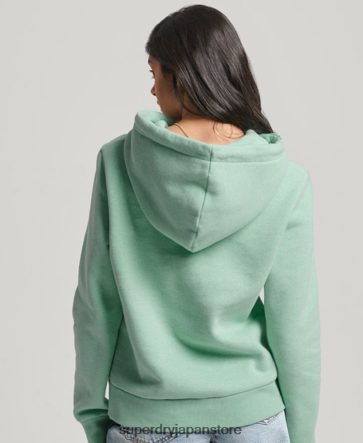 ネオンヴィンテージロゴパーカー 女性 Superdry 衣類 緑 2J62PZ3334