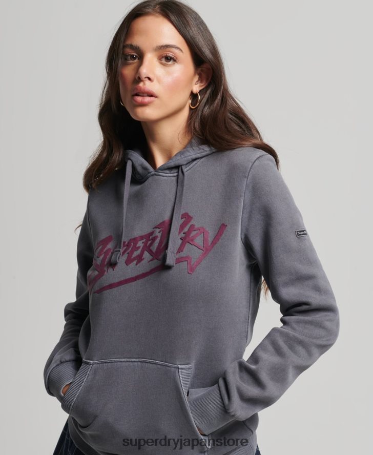 インディーマークパーカー 女性 Superdry 衣類 濃い灰色 2J62PZ3337