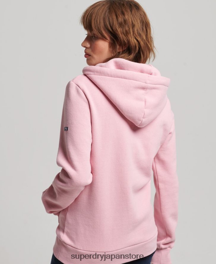 エンボスグラフィックロゴ パーカー 女性 Superdry 衣類 ピンク 2J62PZ3338