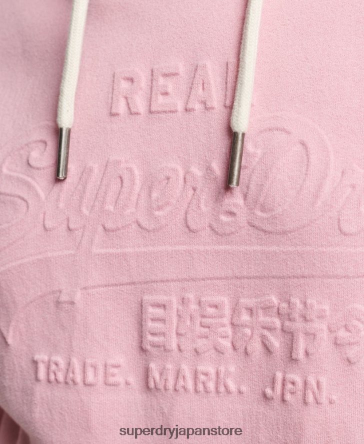 エンボスグラフィックロゴ パーカー 女性 Superdry 衣類 ピンク 2J62PZ3338