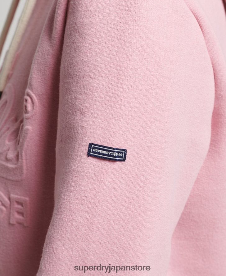 エンボスグラフィックロゴ パーカー 女性 Superdry 衣類 ピンク 2J62PZ3338