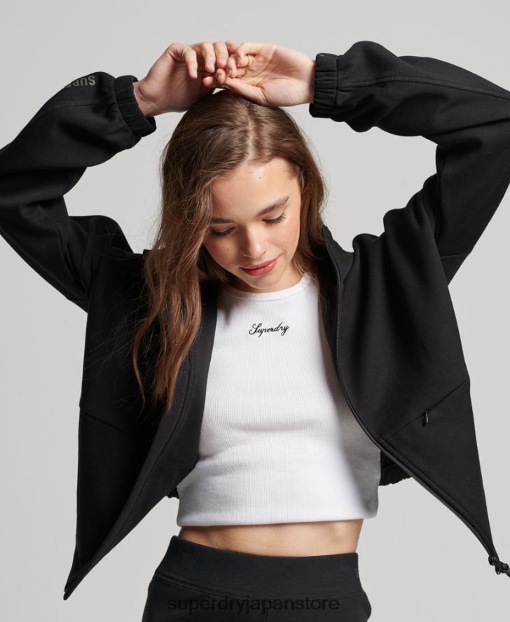 コードテックジップパーカー 女性 Superdry 衣類 黒 2J62PZ3342