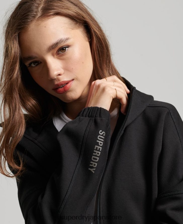 コードテックジップパーカー 女性 Superdry 衣類 黒 2J62PZ3342