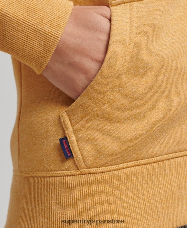 オーガニックコットン エッセンシャル ロゴ ジップ パーカー 女性 Superdry 衣類 黄色 2J62PZ3343