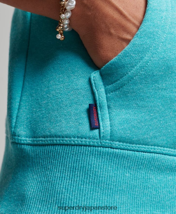 ヴィンテージロゴ刺繍ジップパーカー 女性 Superdry 衣類 ライトブルー 2J62PZ3348