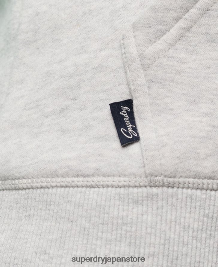ヴィンテージロゴ刺繍ベースボールジップパーカー 女性 Superdry 衣類 緑 2J62PZ3349