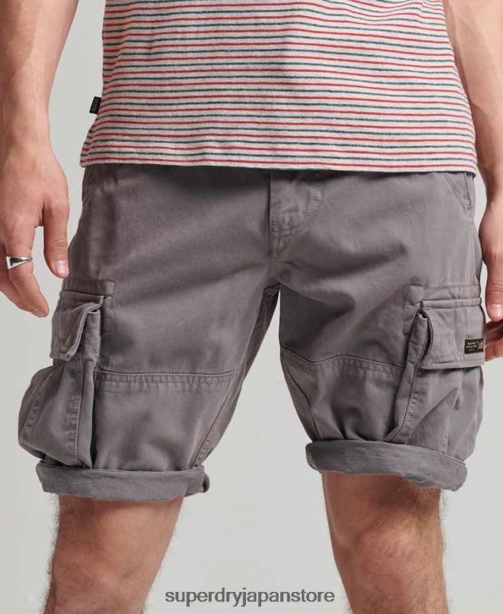オーガニックコットン ヴィンテージ コア カーゴ ヘビー ショーツ 男性 Superdry 衣類 グレー 2J62PZ335