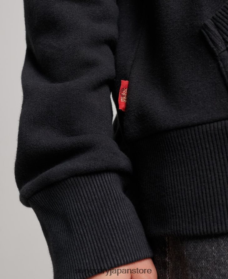ヴィンテージ マーチ ストア ジップ パーカー 女性 Superdry 衣類 黒 2J62PZ3351