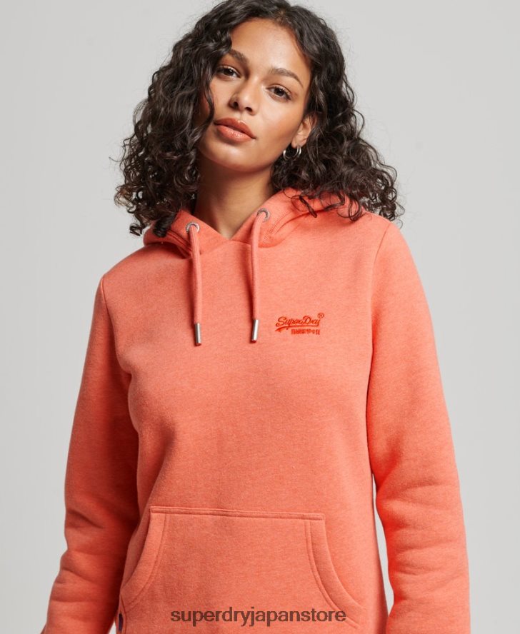 ヴィンテージロゴ刺繍パーカー 女性 Superdry 衣類 コーラル 2J62PZ3358