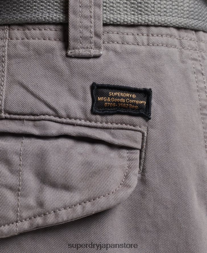オーガニックコットン ヴィンテージ コア カーゴ ヘビー ショーツ 男性 Superdry 衣類 グレー 2J62PZ335