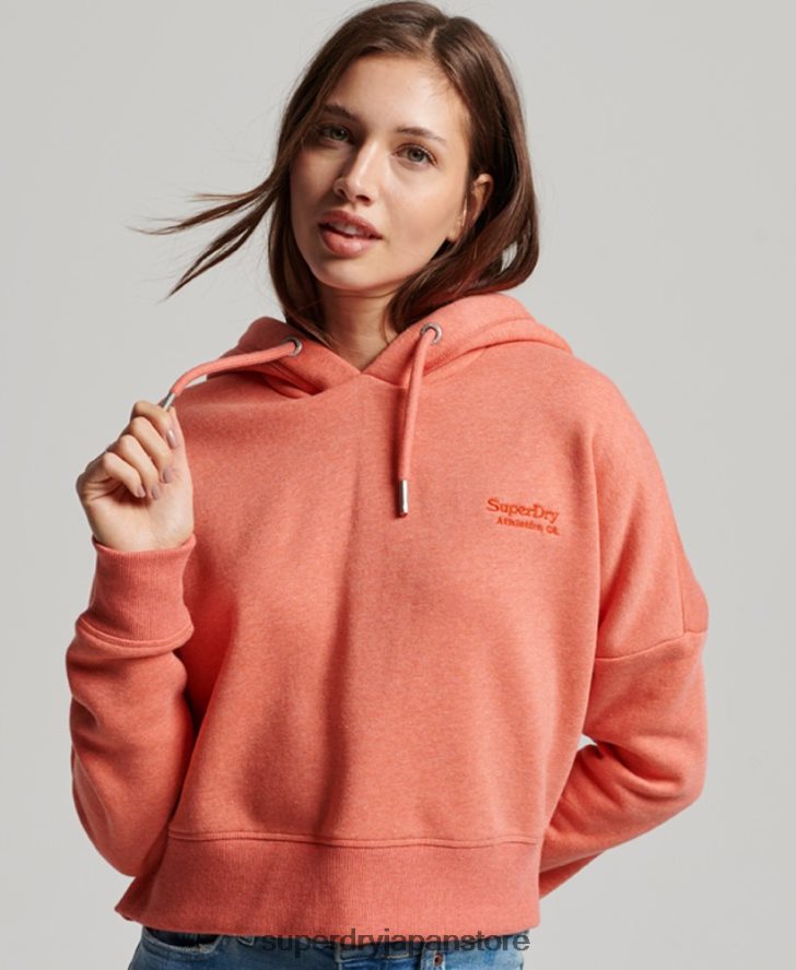 ヴィンテージロゴクロップパーカー 女性 Superdry 衣類 コーラル 2J62PZ3366