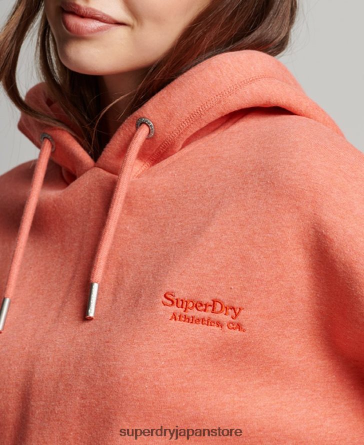 ヴィンテージロゴクロップパーカー 女性 Superdry 衣類 コーラル 2J62PZ3366