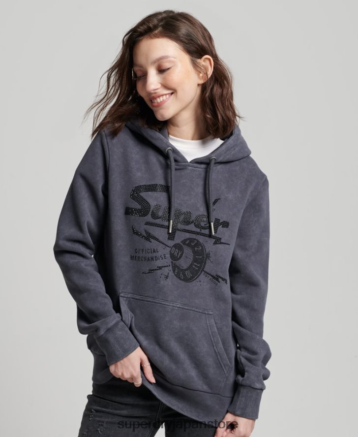 ヴィンテージグッズストアパーカー 女性 Superdry 衣類 黒 2J62PZ3367