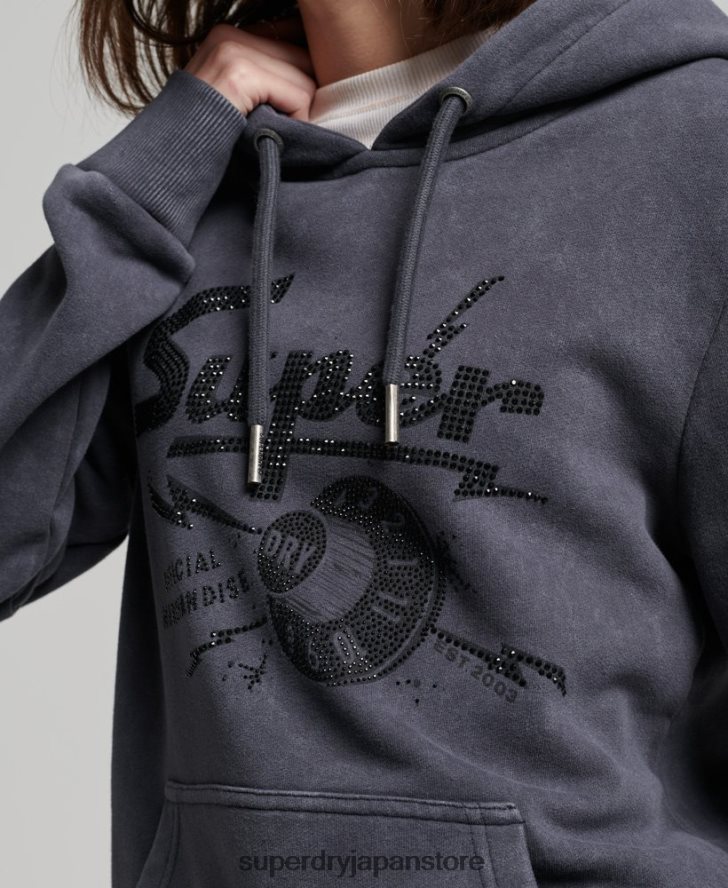 ヴィンテージグッズストアパーカー 女性 Superdry 衣類 黒 2J62PZ3367