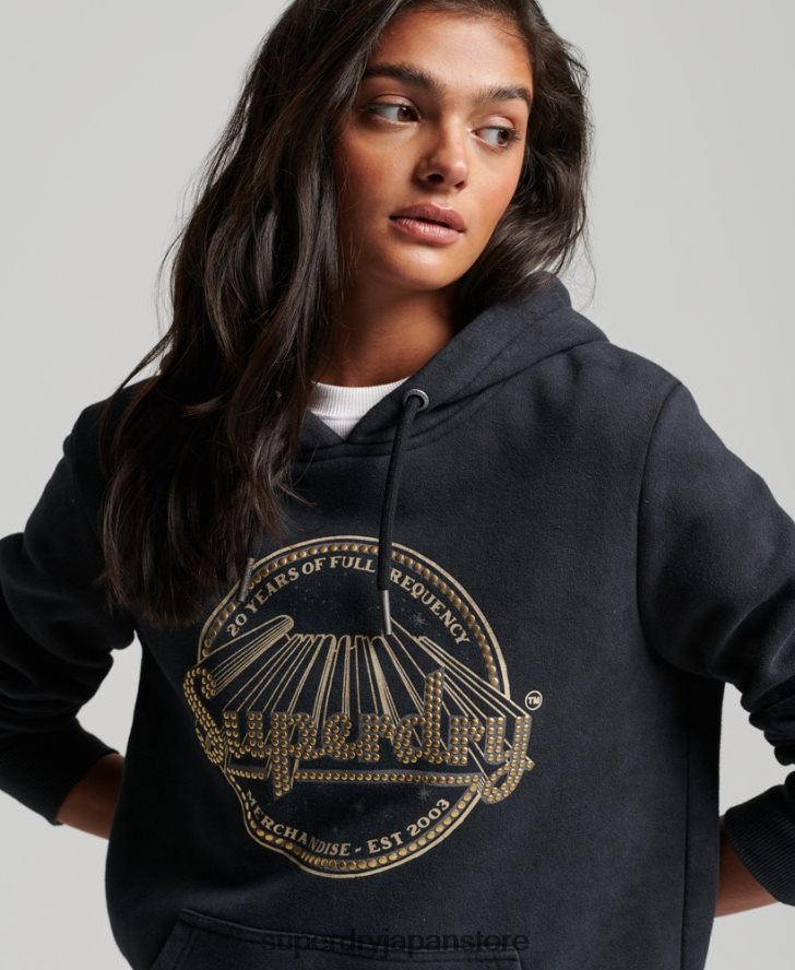 ヴィンテージグッズストアパーカー 女性 Superdry 衣類 黒 2J62PZ3368