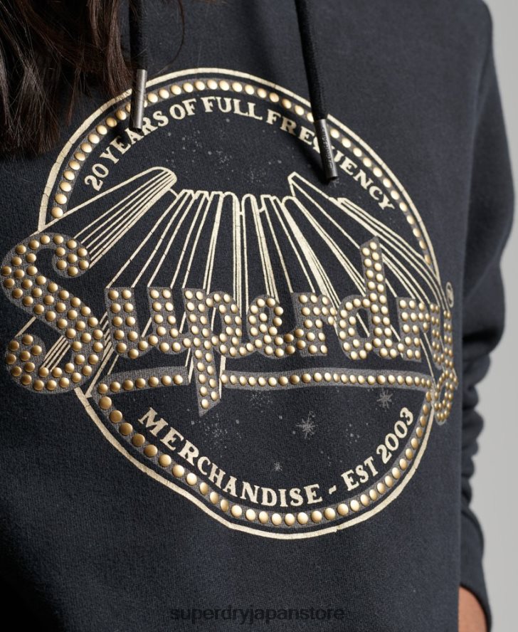 ヴィンテージグッズストアパーカー 女性 Superdry 衣類 黒 2J62PZ3368