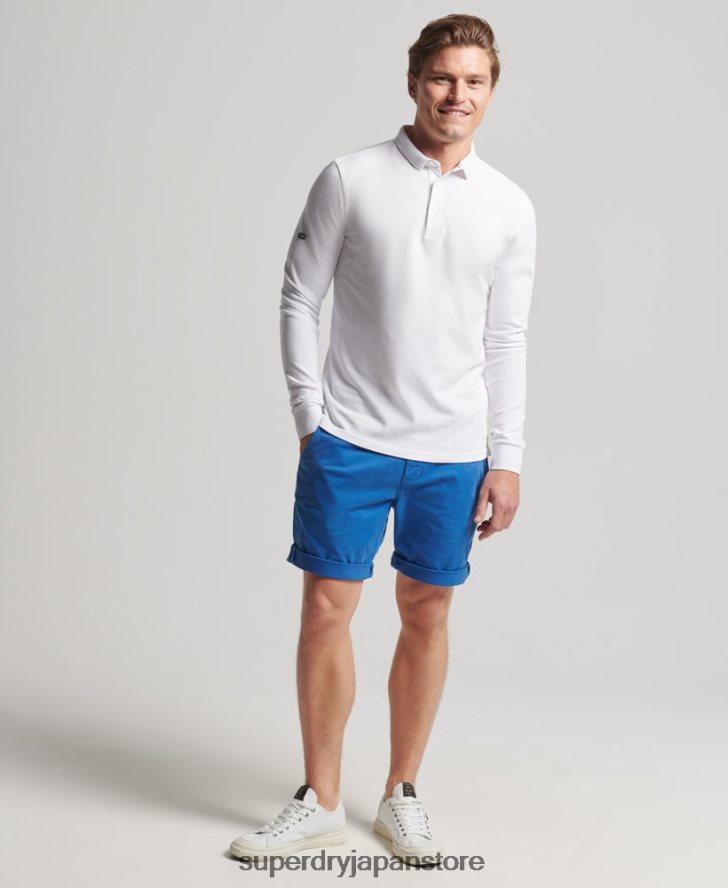 オーガニックコットンコアチノショーツ 男性 Superdry 衣類 ライトブルー 2J62PZ336