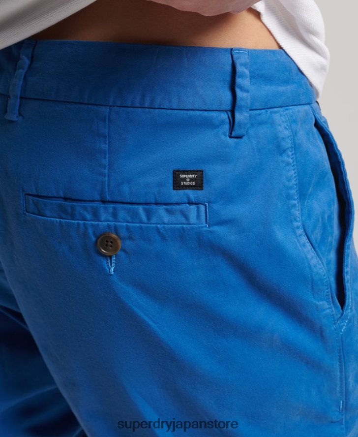 オーガニックコットンコアチノショーツ 男性 Superdry 衣類 ライトブルー 2J62PZ336