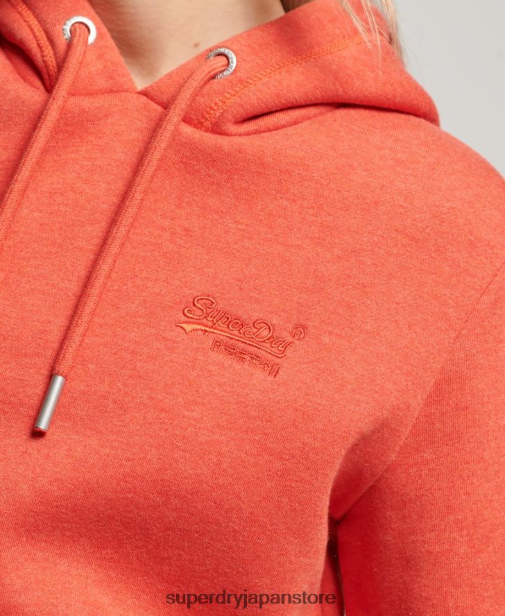 ヴィンテージロゴ刺繍パーカー 女性 Superdry 衣類 オレンジ 2J62PZ3371